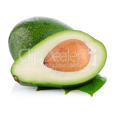 Avocados on white