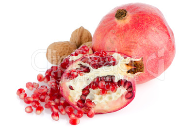 Ripe pomegranate fruit