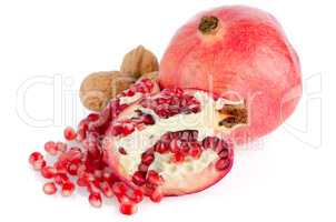 Ripe pomegranate fruit