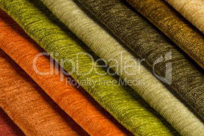 Multi color fabric texture samples