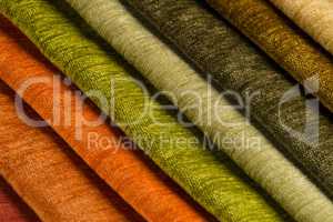 Multi color fabric texture samples