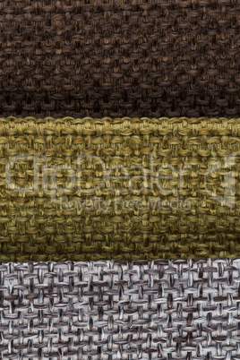 Multi color fabric texture samples