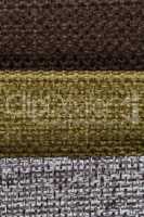 Multi color fabric texture samples