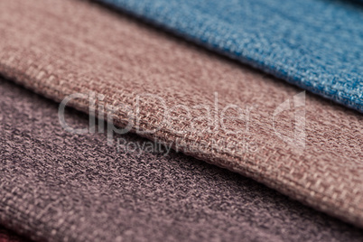 Multi color fabric texture samples