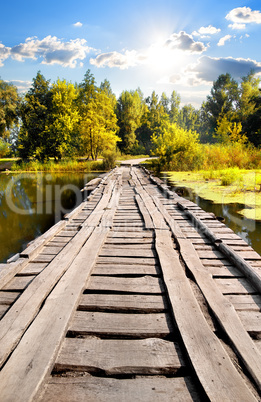 Bridge through river