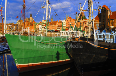 The Port of Gdansk in the morning sun