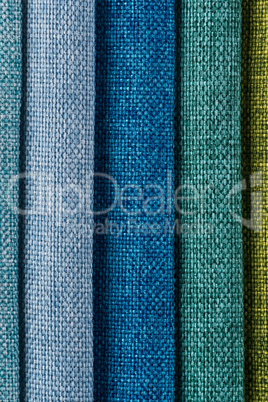 Multi color fabric texture samples