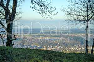 Panoramablick vom Berg Rechberg nach Schwäbisch Gmünd