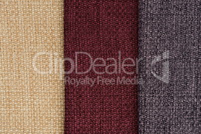 Multi color fabric texture samples