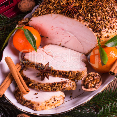 Christmas roast turkey