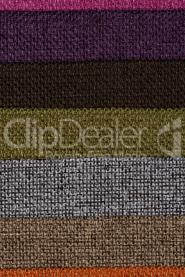 Multi color fabric texture samples