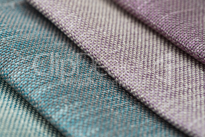 Multi color fabric texture samples