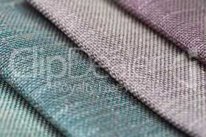 Multi color fabric texture samples