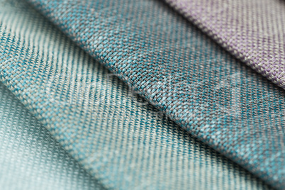 Multi color fabric texture samples