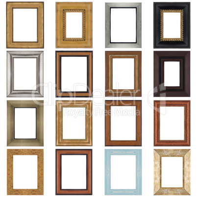 Set of wooden frames