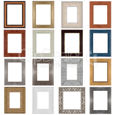 Set of wooden frames