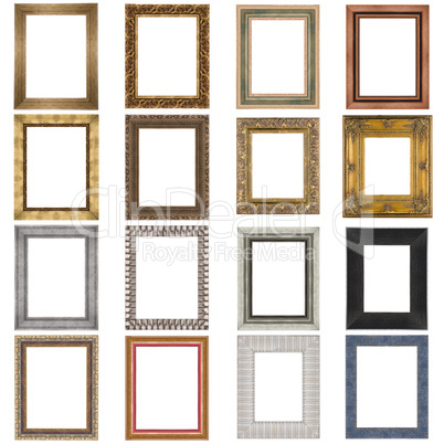 Set of wooden frames