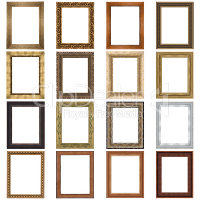 Set of wooden frames