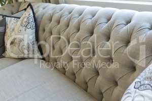 Abstract of Luxurious Couch and Pillow Detail