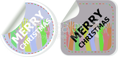 Merry Christmas - unique xmas design element. Great design element for congratulation cards, banners and flyers. Happy new year