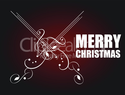 Vintage Merry Christmas Vector Card. Grunge effects