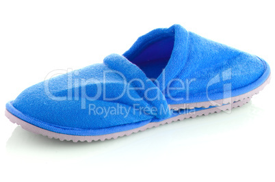 A pair of blue slippers