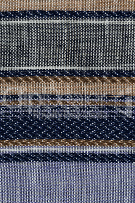 Multi color fabric texture samples