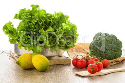 Fresh colored vegetables