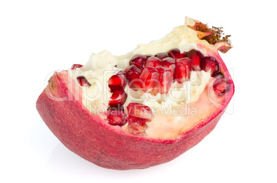 Half pomegranate fruit