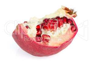 Half pomegranate fruit