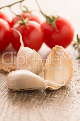 Cherry tomatoes and onion