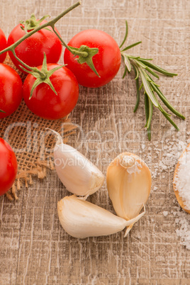 Cherry tomatoes and onion