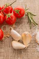 Cherry tomatoes and onion