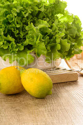 Limes and lettuce