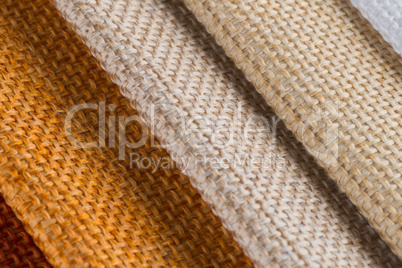 Multi color fabric texture samples