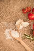 Cherry tomatoes and onion