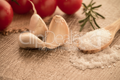 Cherry tomatoes and onion