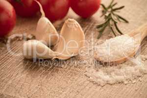 Cherry tomatoes and onion