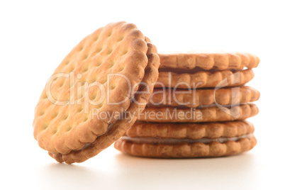 Sandwich biscuits with vanilla filling