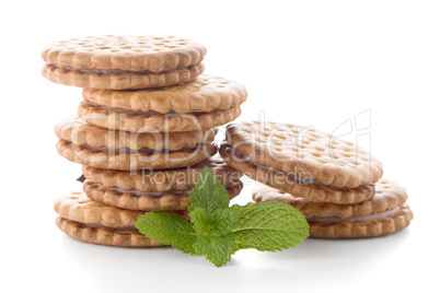 Sandwich biscuits with vanilla filling