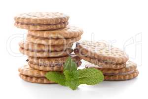 Sandwich biscuits with vanilla filling