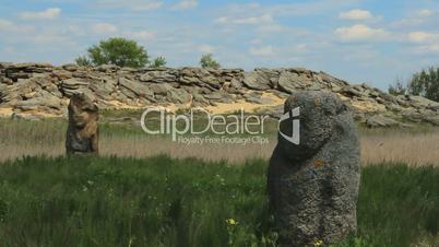 Stone idol of the Scythian