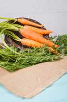 Carrots on a wooden table