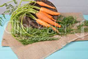 Carrots on a wooden table