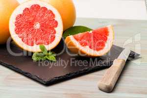 Ripe grapefruit