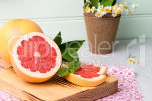 Ripe grapefruit