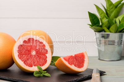 Ripe grapefruit