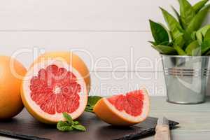 Ripe grapefruit