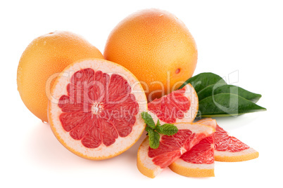 Ripe red grapefruit