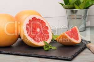 Ripe grapefruit